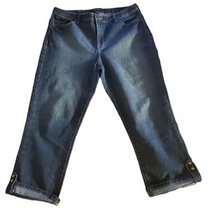 Nine West/ West End Fit Denim Crop Jeans - Size 34/14